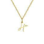 Collier femme avec pendentif initiale lettre et coeur