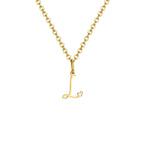Collier femme avec pendentif initiale lettre et coeur