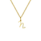Collier femme avec pendentif initiale lettre et coeur