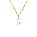 Collier femme avec pendentif initiale lettre et coeur