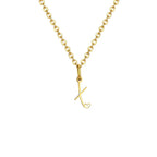 Collier femme avec pendentif initiale lettre et coeur