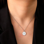 Collar Mujer Colgante Brújula Rosa de los Vientos Cardinal plata