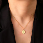 Collar Mujer Colgante Brújula Rosa de los Vientos Cardinal oro