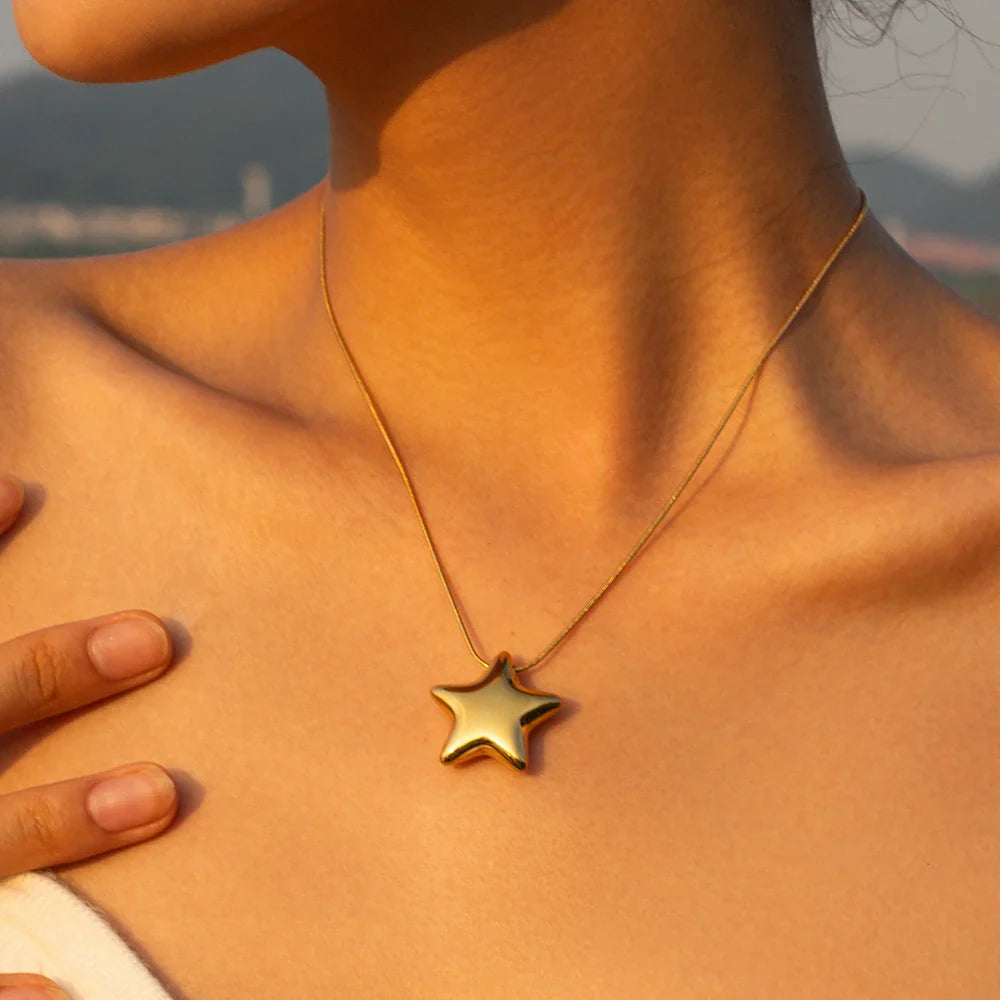 Collar Mujer Colgante Estrella oro