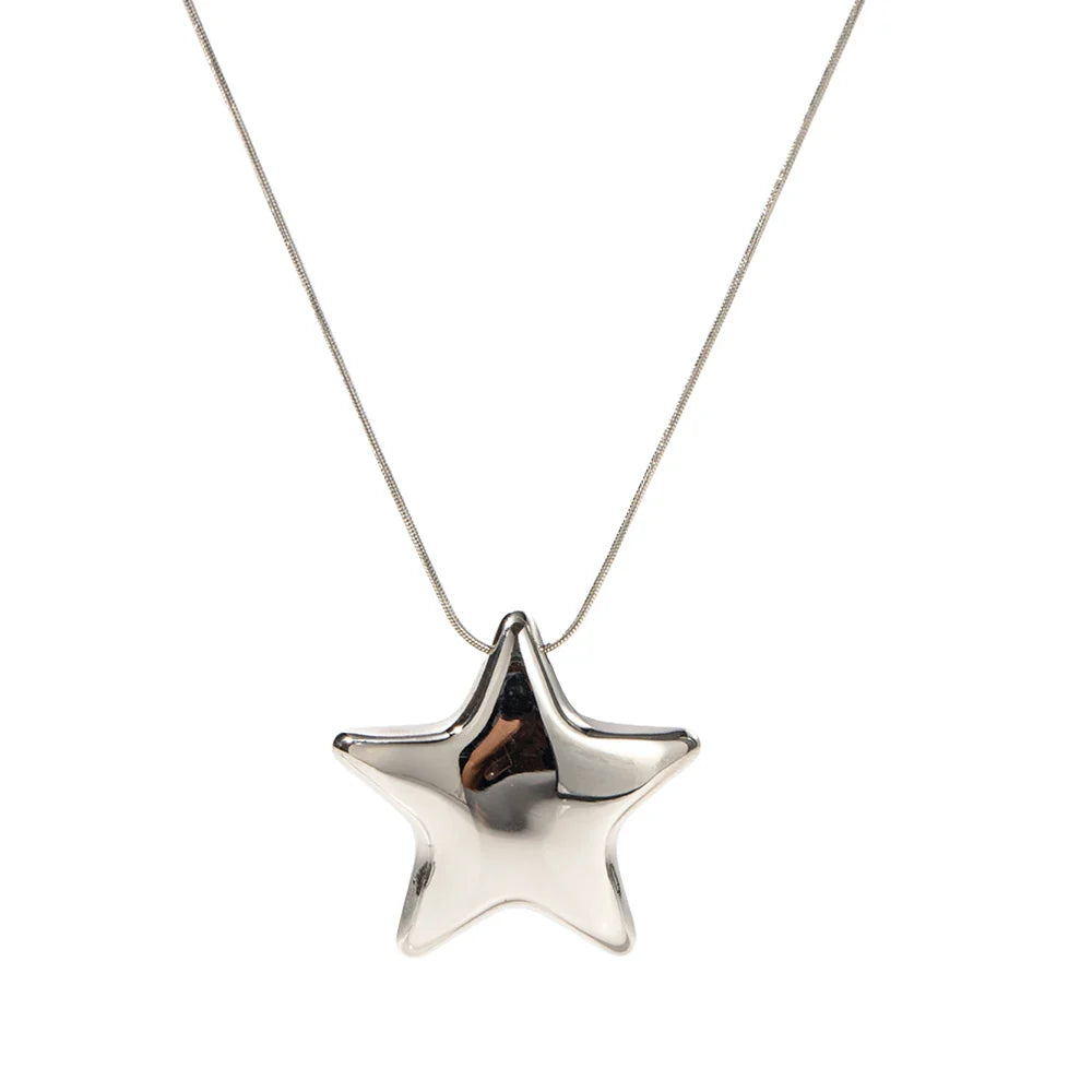 Collar Mujer Colgante Estrella plata