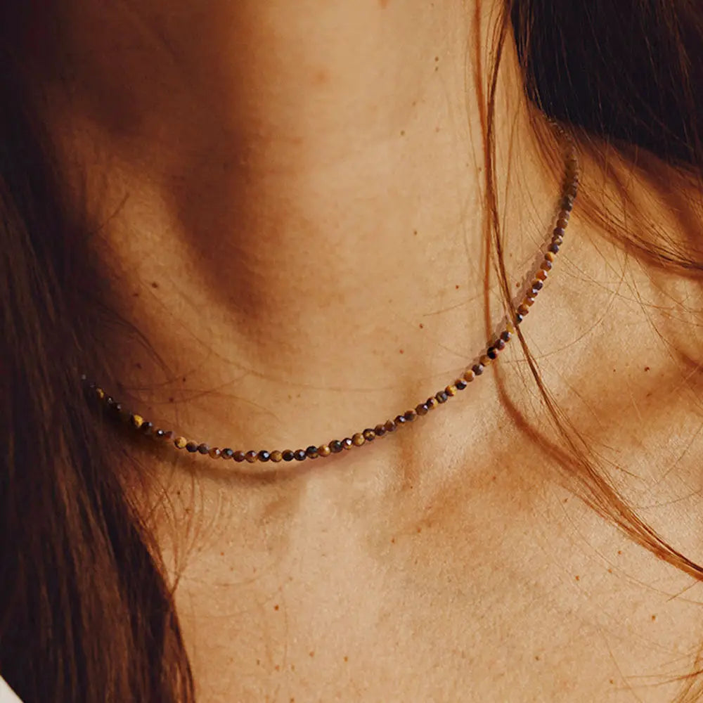Collar Mujer Piedra Ojo de Tigre