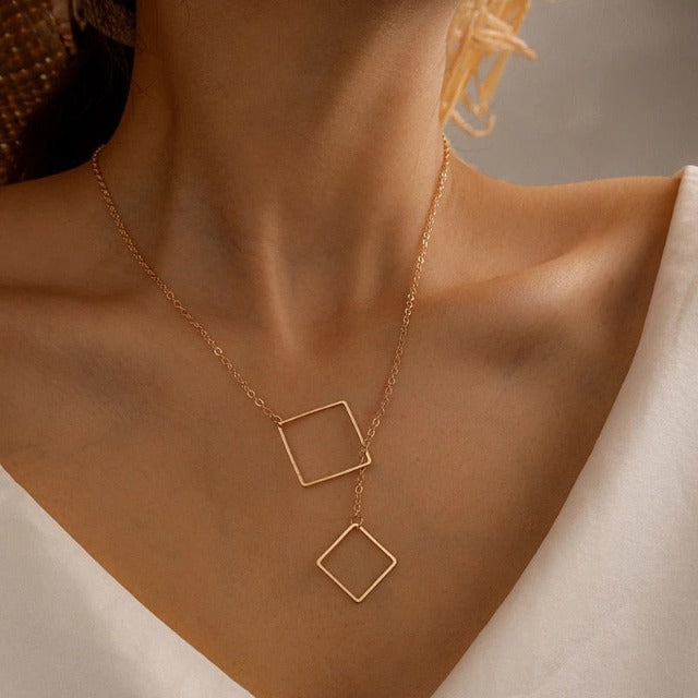 Collar Geométrico Mujer oro
