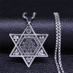 Collar Hexagrama Estrella de David Judaísmo Colgante estilo 5