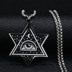 Collar Hexagrama Estrella de David Judaísmo Colgante estilo 3