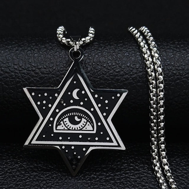 Collar Hexagrama Estrella de David Judaísmo Colgante estilo 3