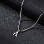 Collier homme avec pendentif initiale - lettre