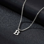 Collier homme avec pendentif initiale - lettre