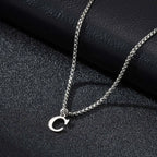Collier homme avec pendentif initiale - lettre