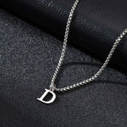 Collier homme avec pendentif initiale - lettre