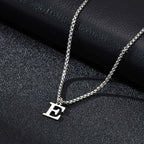 Collier homme avec pendentif initiale - lettre