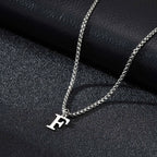 Collier homme avec pendentif initiale - lettre