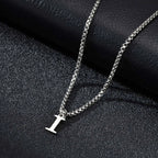 Collier homme avec pendentif initiale - lettre