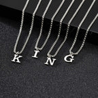Collier homme avec pendentif initiale - lettre