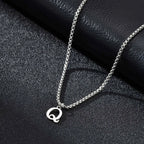 Collier homme avec pendentif initiale - lettre