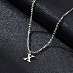 Collier homme avec pendentif initiale - lettre