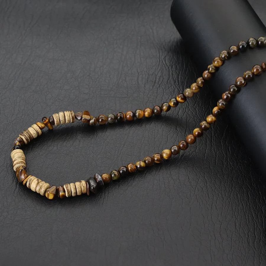 Collar Hombre Piedra Ojo de Tigre