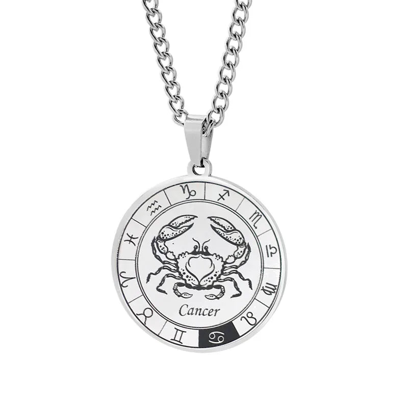 Collar Horóscopo Colgante Constelaciones del Zodiaco Plata cáncer