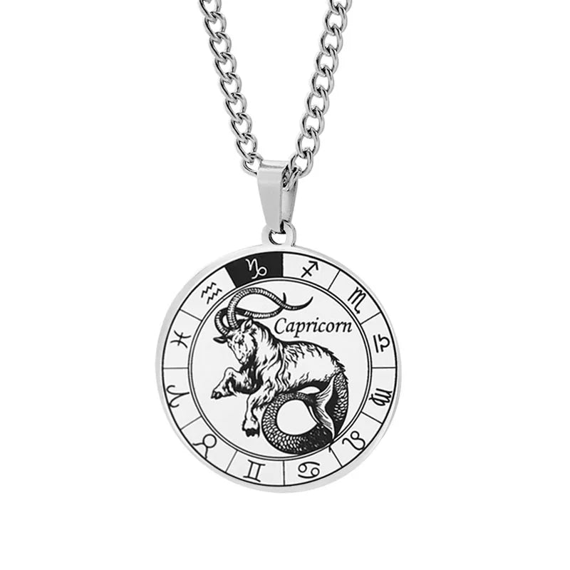 Collar Horóscopo Colgante Constelaciones del Zodiaco Plata capricornio