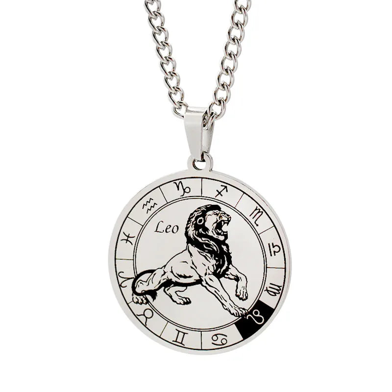 Collar Horóscopo Colgante Constelaciones del Zodiaco Plata león