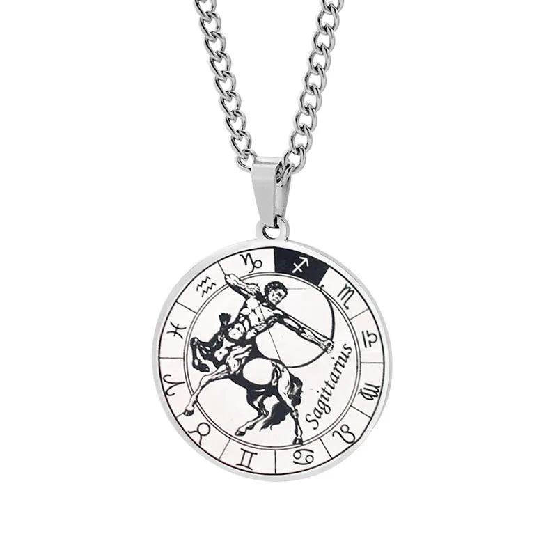 Collar Horóscopo Colgante Constelaciones del Zodiaco Plata sagitario