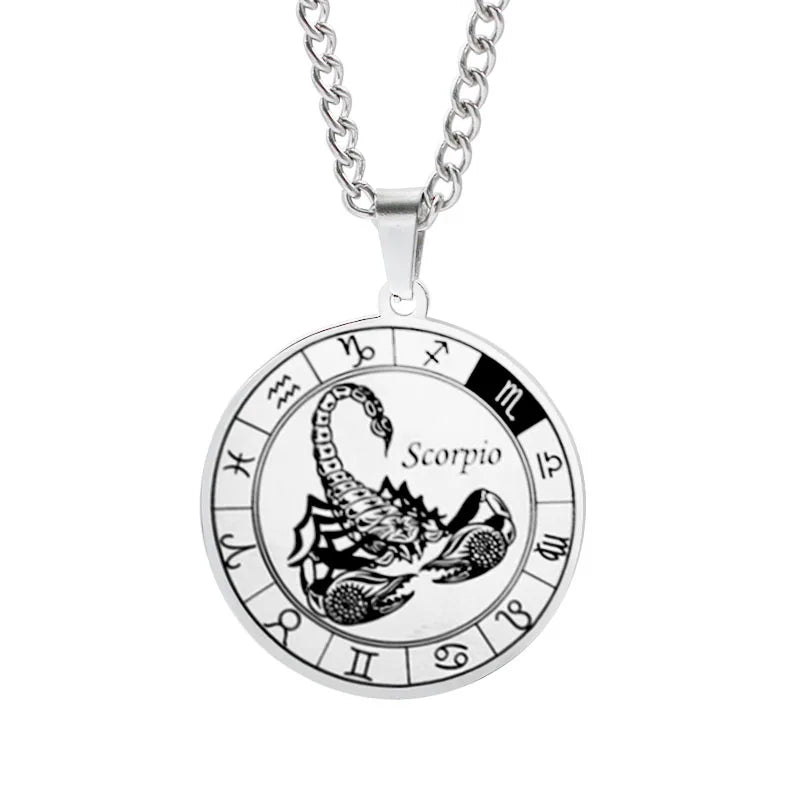 Collar Horóscopo Colgante Constelaciones del Zodiaco Plata escorpión