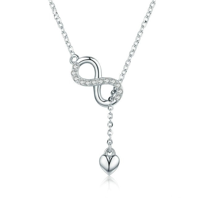 Collar Infinito Colgante de Plata