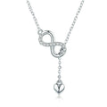 Collar Infinito Colgante de Plata