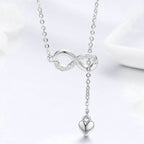 Collar Infinito Colgante de Plata