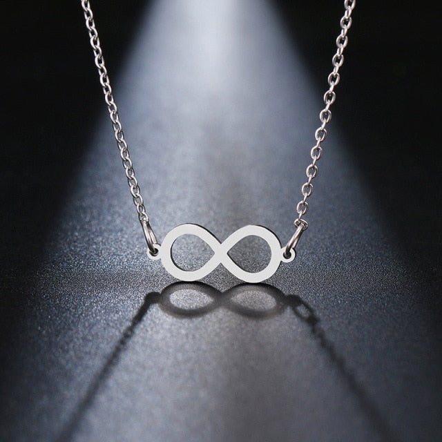 Collar Infinito Colgante Mujer plata