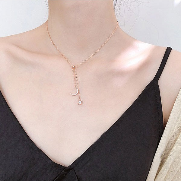 Collar Luna & Sol oro rosa