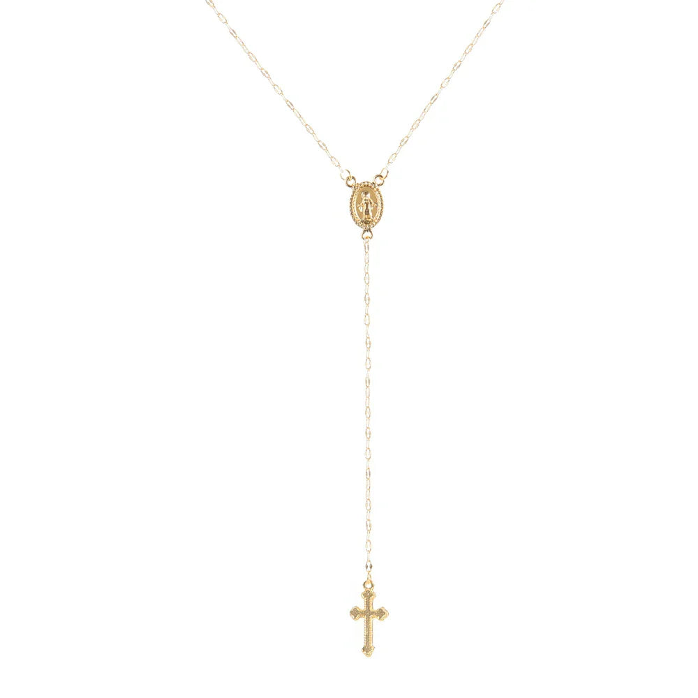 Collar y Medallón Mujer Cruz