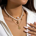 Collar Multicapa con Colgantes de Conchas y Estrellas de Mar