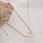 Collar con Perlas Naturales oro