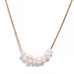 Collar con Perlas Naturales oro