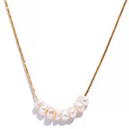 Collar con Perlas Naturales oro