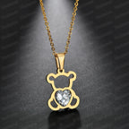 Collar Oso Piedra Oro