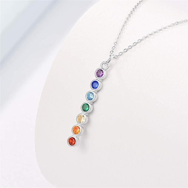 Collar Colgante 7 Chakras Piedras Naturales Cadena Hombre Mujer