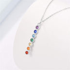 Collar Colgante 7 Chakras Piedras Naturales Cadena Hombre Mujer