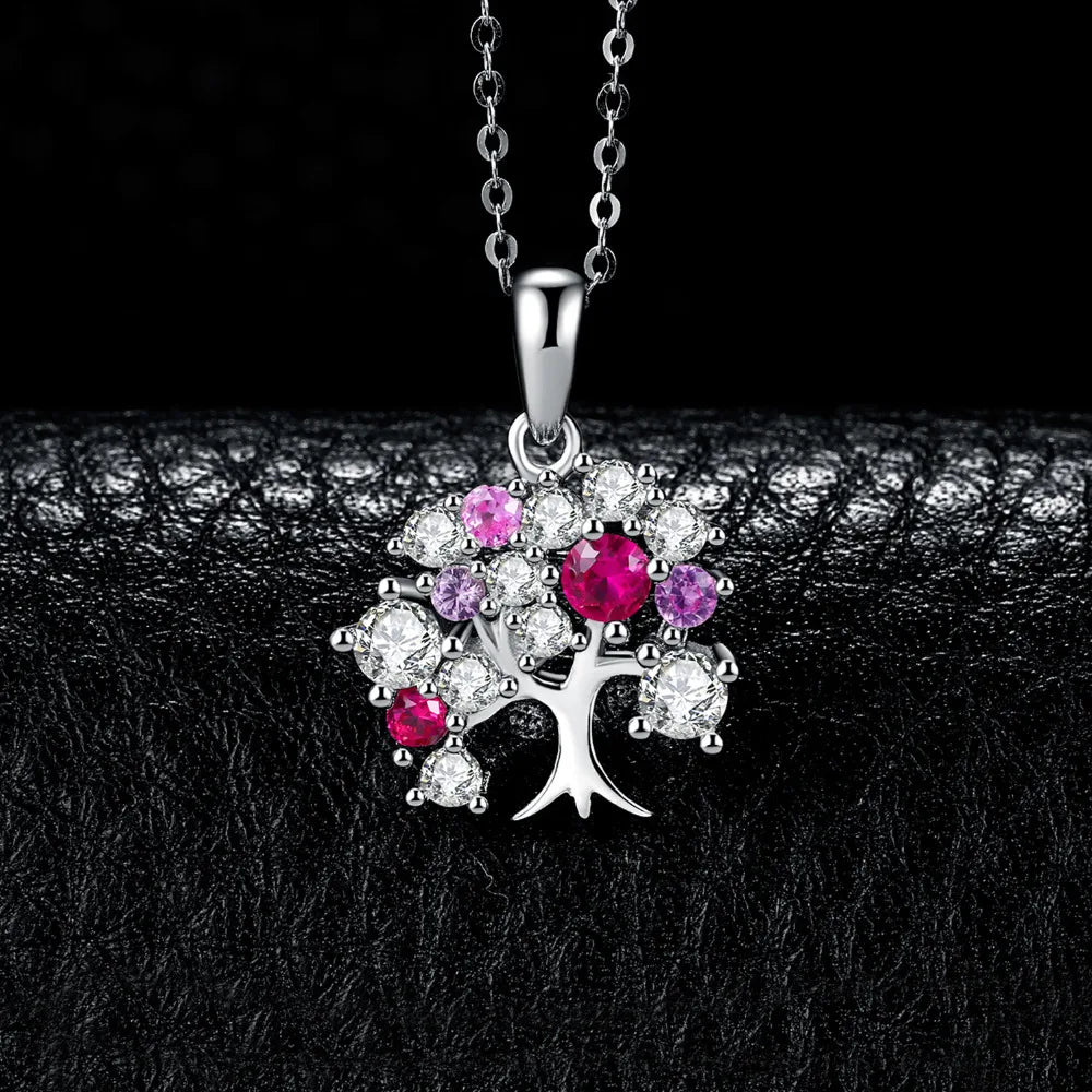 Collar Colgante Árbol de la Vida con Piedras para Mujer
