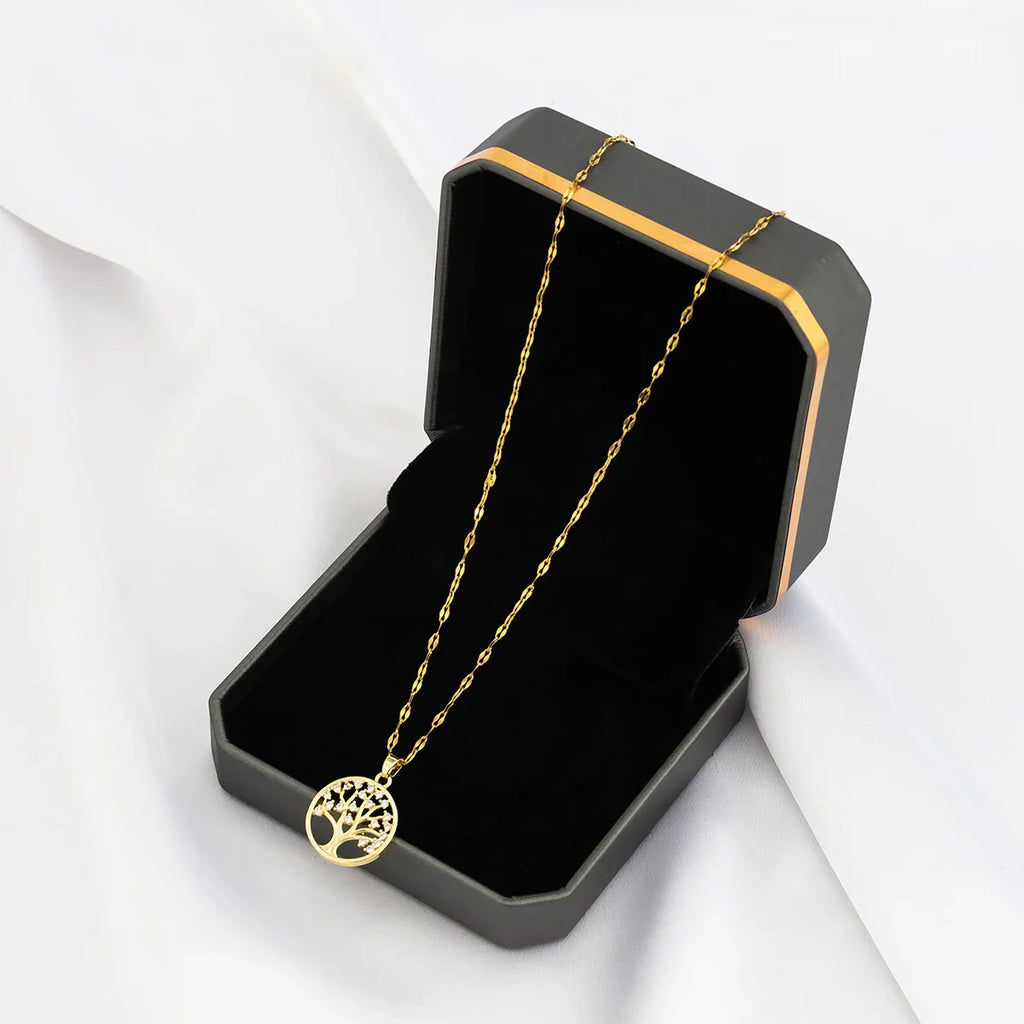 Collar Colgante Árbol de la Vida con Cristal