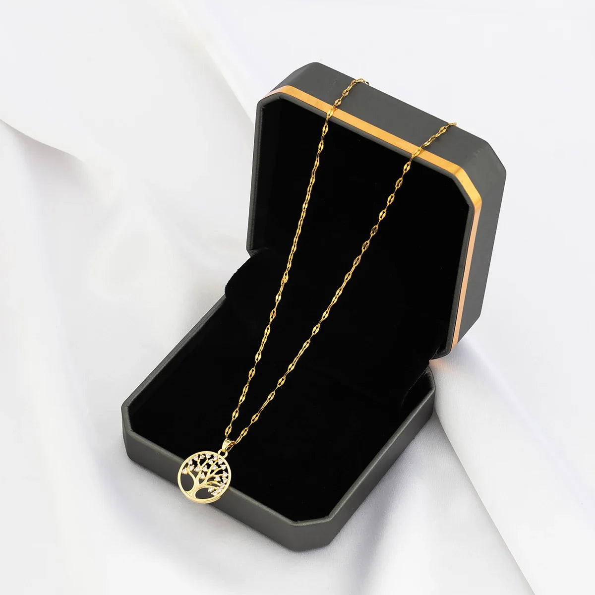 Collar Colgante Árbol de la Vida con Cristal