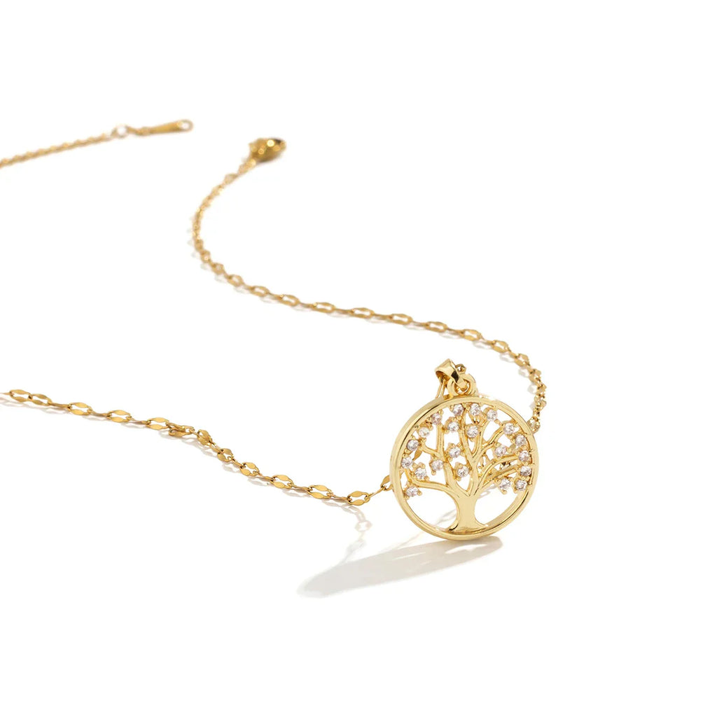 Collar Colgante Árbol de la Vida con Cristal