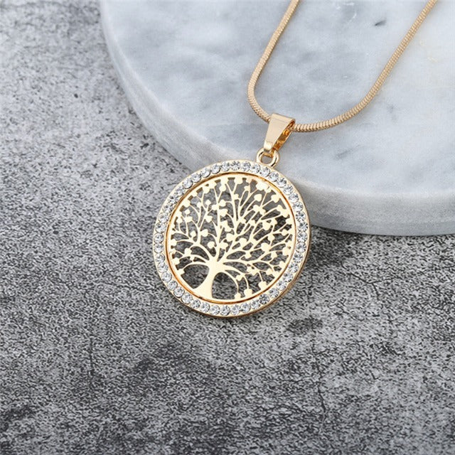 Collar Colgante Árbol de la Vida Mujer oro