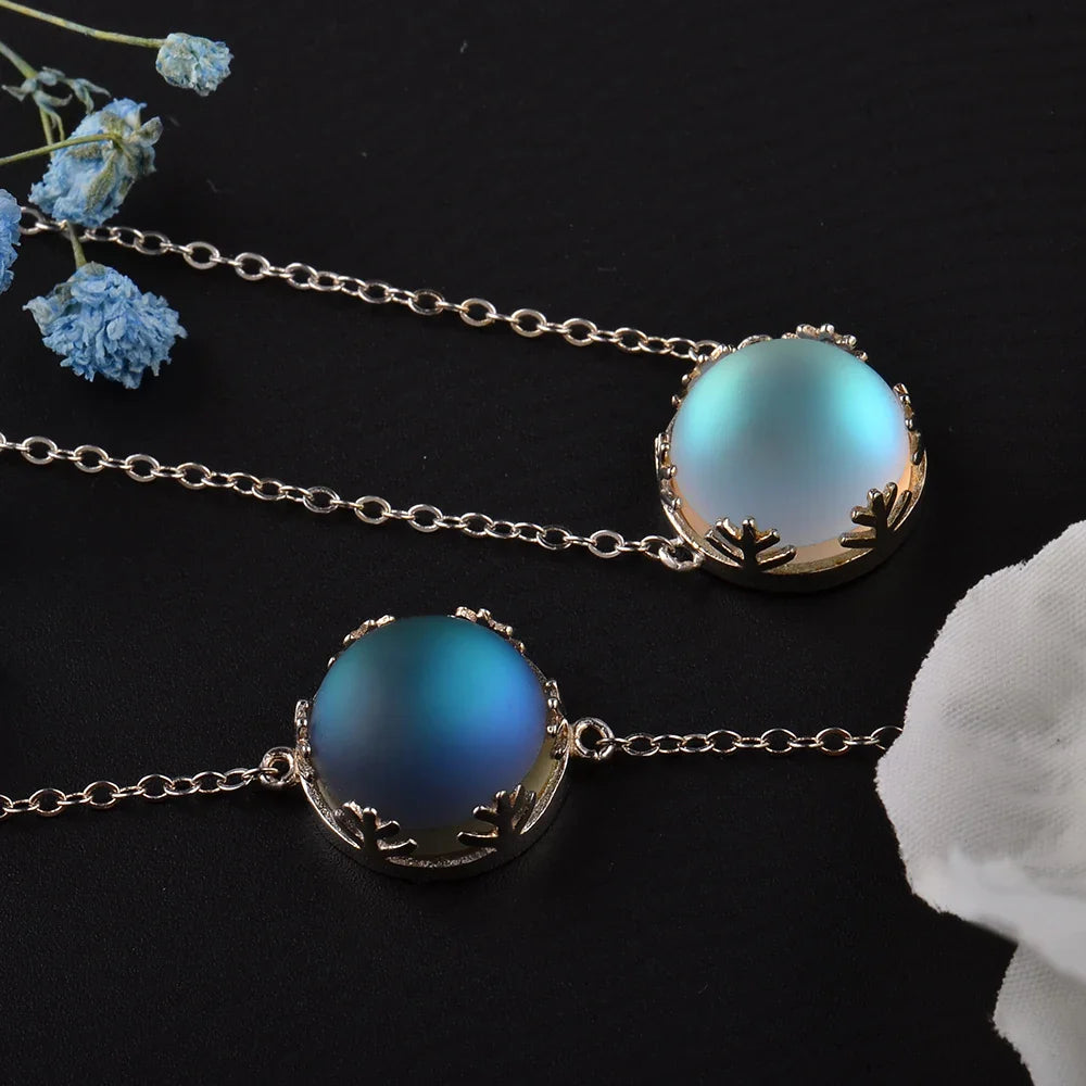 Collar Colgante Aurora Boreal Azul
