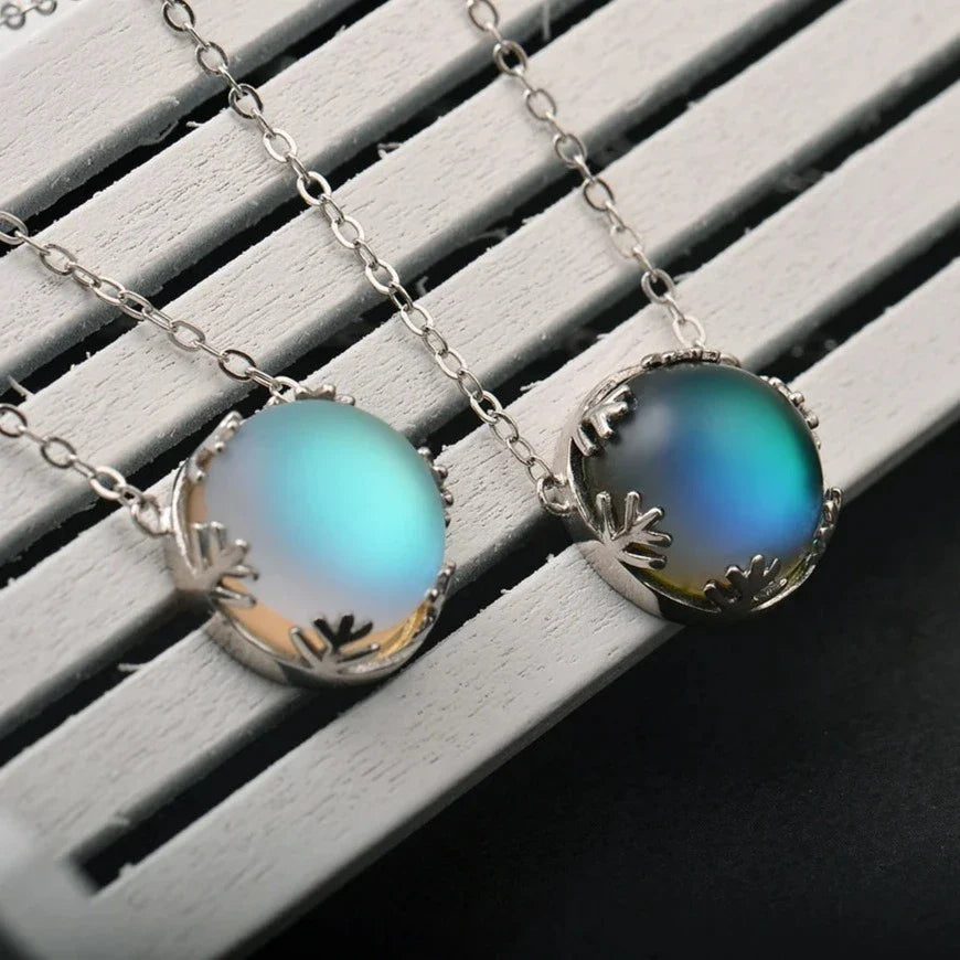 Collar Colgante Aurora Boreal Azul